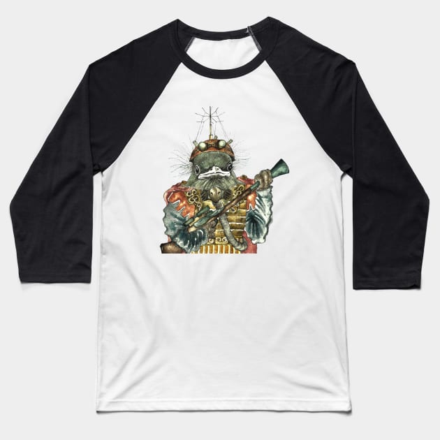 Steampunk Bird Sky Patrol Baseball T-Shirt by FelisSimha